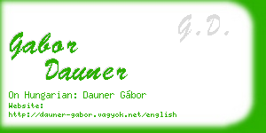 gabor dauner business card