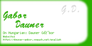 gabor dauner business card